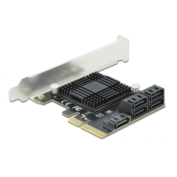 DeLOCK 5 portowy SATA PCI Express x4 Card - Konstrukcja niskoprofilowa