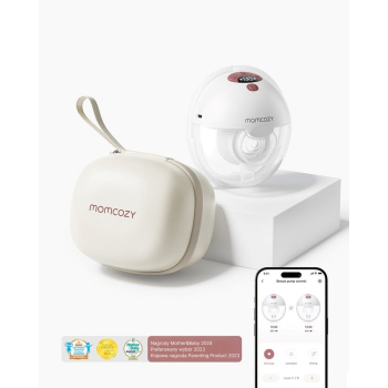 Momcozy M5 Smart | Bezprzewodowy Laktator Elektryczny | Hands-Free, DoubleFit™ | Czerwony
