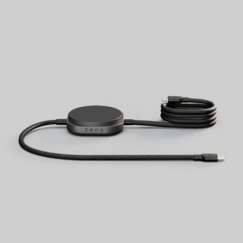 ZENS Charging Cable USB C-C Pro 2 - magnetyczny kabel USB C-C do ładowania przewodowego do 240 W, wspiera Qi2 15 W, do użycia z zasilaczem min. 65 W,