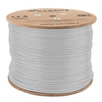 LANBERG KABEL UFTP KAT. 6A 305M DRUT CU LSZH SZARY CPR+FLUKE PASSED