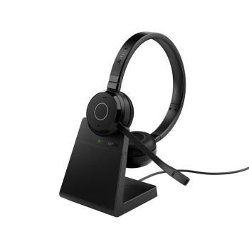 Jabra Evolve 65 TE Zestaw słuchawkowy Przewodowy i Bezprzewodowy Opaska na głowę Biuro/centrum telefoniczne USB Typu-A Bluetooth Podstawka do ładowani