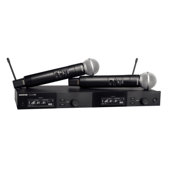 Shure SLXD24DE/SM58-G59 - Podwójny cyfrowy system bezprzewodowy z dwoma nadajnikiami/mikrofonami "do ręki