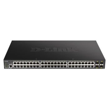 D-Link DGS-1250-52XMP/E 48-port Gigabit Smart Managed Switch with 4x 10G SFP+ ports, 370Watts