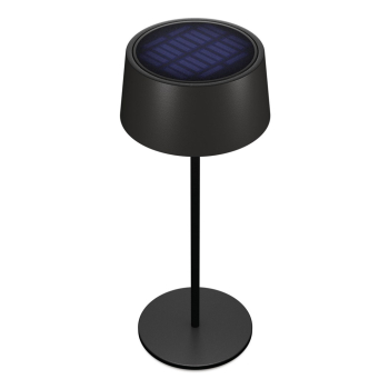 RealPower LED-Solar Tischlampe dimmbar mit Akku,schwarz