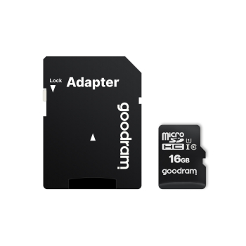 Karta pamięci GoodRam M1AA-0160R12 (16GB; Class 10, Class U1; Adapter, Karta pamięci)