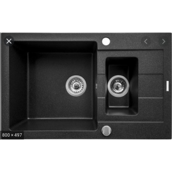 PYRAMIS Sparta Plus (78x48) 1 1/2B 1D Zlew zamontowany na szczycie Prostokątny