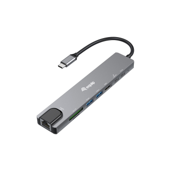 Equip 133497 stacja dokująca Przewodowa USB Type-C Czarny, Szary