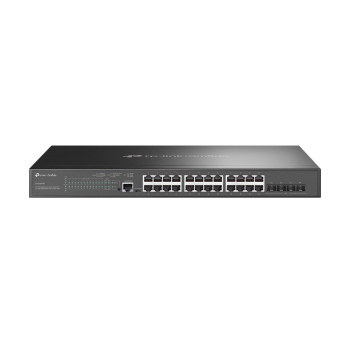TP-Link Omada SG3428XMP przełącznik sieciowy Zarządzany L2+ Gigabit Ethernet (10/100/1000) Obsługa PoE 1U Czarny