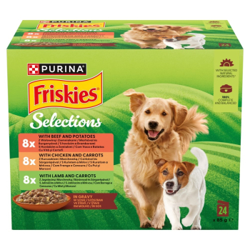 PURINA FRISKIES Adult Bf&Chkn&Lmb Multipack 24x85g