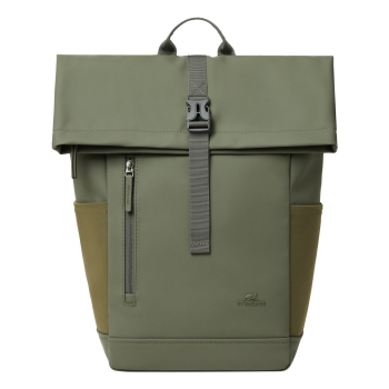 Rivacase Eden plecak Plecak podróżny Oliwkowy Skóra woskowana (Pull Up), Poliester, Przetworzony politereftalan etylenu (rPET)