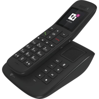 Deutsche Telekom Sinus A 32 - Telefon bezprzewodowy - Automatyczna sekretarka - DECT/GAP/CAT-iq - Heban
