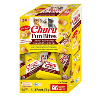 INABA CAT FUN BITES CHICKEN&TUNA&CHEESE przysmak dla kota 8x12g (96g)