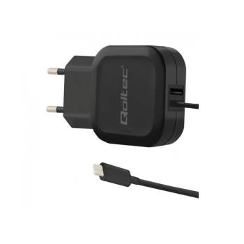 Ładowarka Qoltec 50190 (3400 mA; 17W; USB, USB typ C) (WYPRZEDAŻ)