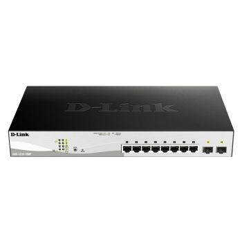 D-Link DGS-1210-10MP Zarządzany L2 Gigabit Ethernet (10/100/1000) Obsługa PoE Czarny, Szary