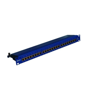 EmiterNet Panel 19", 24xRJ45 STP kat.5e (1U) niebieski