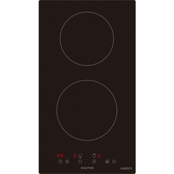 Płyta indukcyjna MPM-30-IM-12/N, czarna, szer. 30cm, możliwość zabudowy na równi z blatem, poziom mocy - 1 do 9