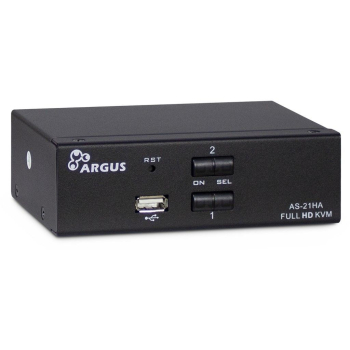 Inter-Tech KVM Switch AS-21HA HDMI, 2 Port, Metall