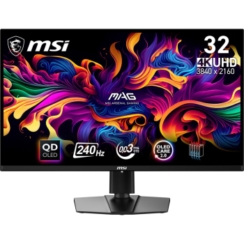 MSI MAG 321UPX QD-OLED monitor komputerowy 80 cm (31.5") 3840 x 2160 px 4K Ultra HD Czarny