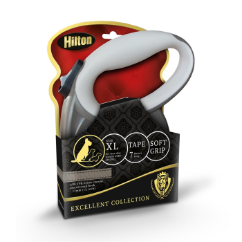HILTON SMART DOG TAPE XL BRĄZOWO-BEŻOWA SMYCZ AUTOMATYCZNA 7M  DLA PSA DO 40KG