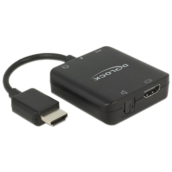 Delock Adapterkabel HDMI-A Stecker > HDMI + Audio Extractor 4K