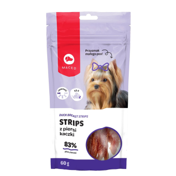 MACED Strips z piersi kaczki - przysmak dla psa - 60g