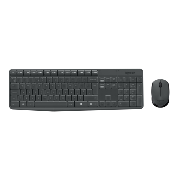 Zestaw klawiatura + mysz membranowa Logitech MK235 920-007931 (USB 3.0; kolor szary; optyczna)