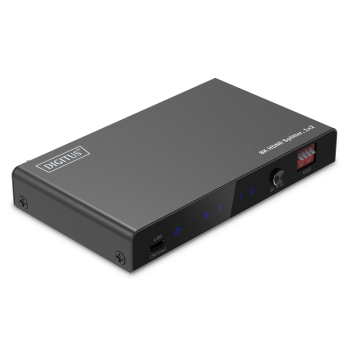 Rozdzielacz / Splitter HDMI 1x2, 8K/60Hz (4:4:4) z HDR, 48 Gbps, HDCP 2.3. Toslink / Stereo, EDID