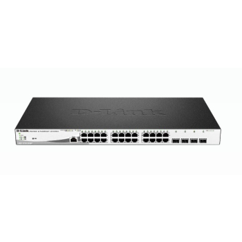 D-Link DGS-1210-28MP łącza sieciowe Zarządzany L2 Gigabit Ethernet (10/100/1000) Obsługa PoE 1U Czarny, Szary