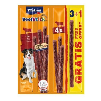 VITAKRAFT Dog Beef Stick wołowina - przysmak dla psa - 3+1 szt