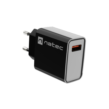 NATEC ŁADOWARKA SIECIOWA RIBERA USB-A 18W CZARNA NUC-2058