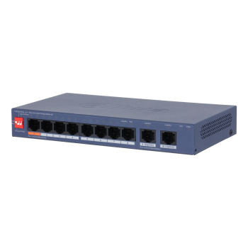 Dahua Technology CS4010-8ET2GT-60 przełącznik sieciowy Zarządzany L2 Gigabit Ethernet (10/100/1000) Obsługa PoE Niebieski