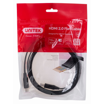 UNITEK KABEL HDMI 2.0 4K60HZ, PŁASKI, 2M, C11063BK-2M