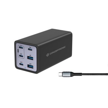 CONCEPTRONIC LadegerĂ¤t 6Port GaN 4xUSB-C/2xA200WPD3.1/PPS sw