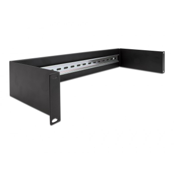 DeLOCK Panel na szynę DIN 19” 2U, czarny