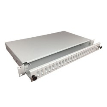 Alantec Przełącznica światłowodowa 24xSC duplex / 24xLC quad 19" 1U z płytą czołową oraz akcesoriami montażowymi (dławiki, opaski), wysuwalna (FOP-1U-