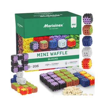 Klocki konstrukcyjne Marioinex Mini Waffle, 206 elementów