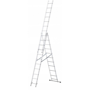 AWTOOLS Drabina aluminiowa 3x14 stopni 150kg adaptacja na schody