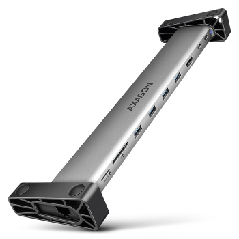 Koncentrator wieloportowy AXAGON HMC-10HLS, 4x USB-A i 2x USB-C, HDMI 4K/60Hz, RJ-45, SD/microSD, PD 100W