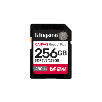 Kingston 256GB SDXC CANVAS REACT PLUS U3/UHS-II 280R/150W V60 FULL HD/4K