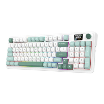 REDRAGON K719WG-RGB-PRO Galatin klawiatura USB + RF Wireless + Bluetooth Biały, Zielony