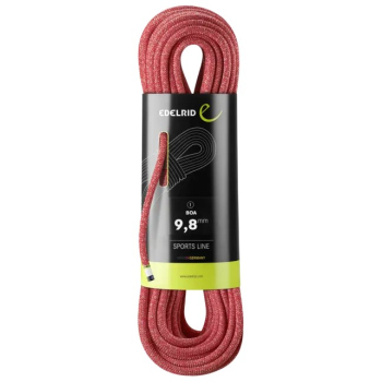 Edelrid 710790802000 lina do wspinaczki Czerwony 80000 mm 9,8 mm Poliamidowy 1 szt.