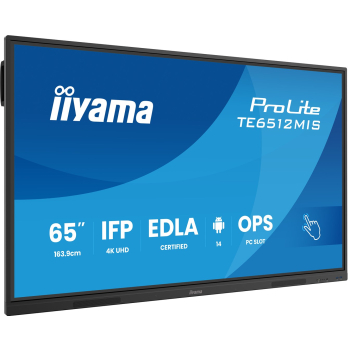 Monitor IIYAMA 163.9cm (65") TE6512MIS-B4AG 16:9 Touch 2xHDMI+2xUSB-C (Speditionsversand)