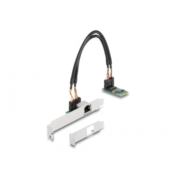 DeLOCK Konwerter M.2 z kluczem B+M 1 x RJ45 2,5 Gigabit LAN