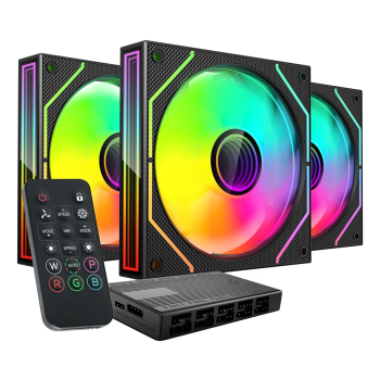 TACENS MARS MF-3DPROKIT FANS 120 ARGB x3 BK- wentylatory+hub+pilot (TACMARS-MF3DPROKIT)