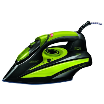 Żelazko ze stopą ceramiczna /czarno-zielone/ MPM  MZE-04/C
