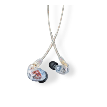 SE535-CL-EFS - Słuchawki douszne, trzy przetworniki, odłączany kabel, przezroczyste