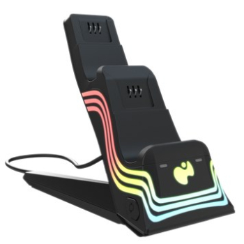 PDP Ladestation Dual Afterglow Wave schwarz fĂĽr XBOX SeriesX