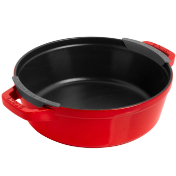 Zestaw 3 naczyń żeliwnych z pokrywką STAUB 40508-387-0 - czerwony 24 cm
