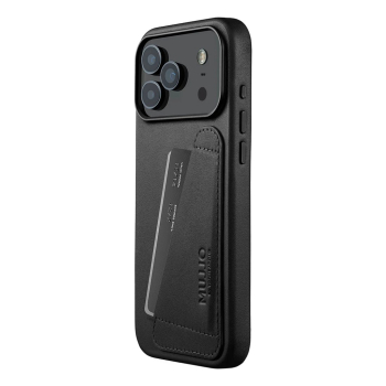 Mujjo Wallet Leather Case - etui skórzane do iPhone 17 Pro Max kompatybilne z MagSafe (black)