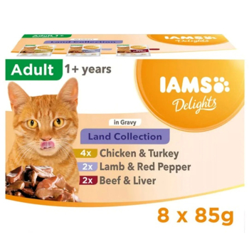 IAMS Delights Land Collection in Gravy 8x85g